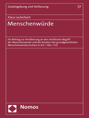 cover image of Menschenwürde